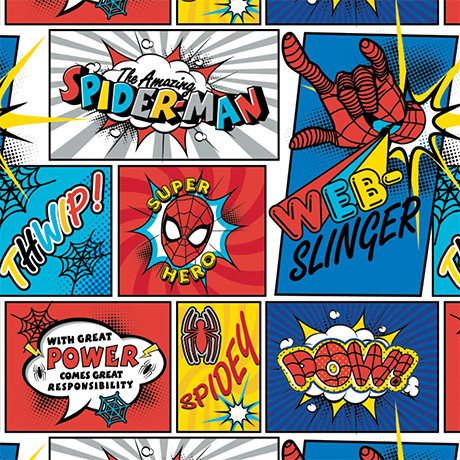 Bavlnená látka Marvel - Spider-man Web Slinger