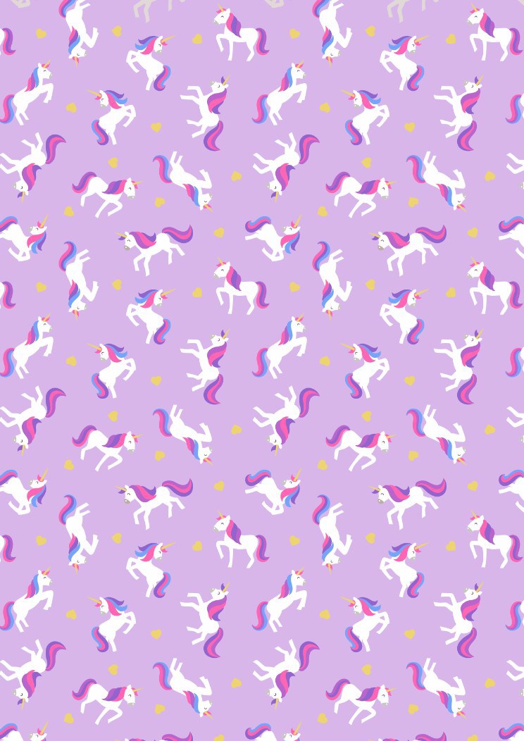Unicorns on lavender