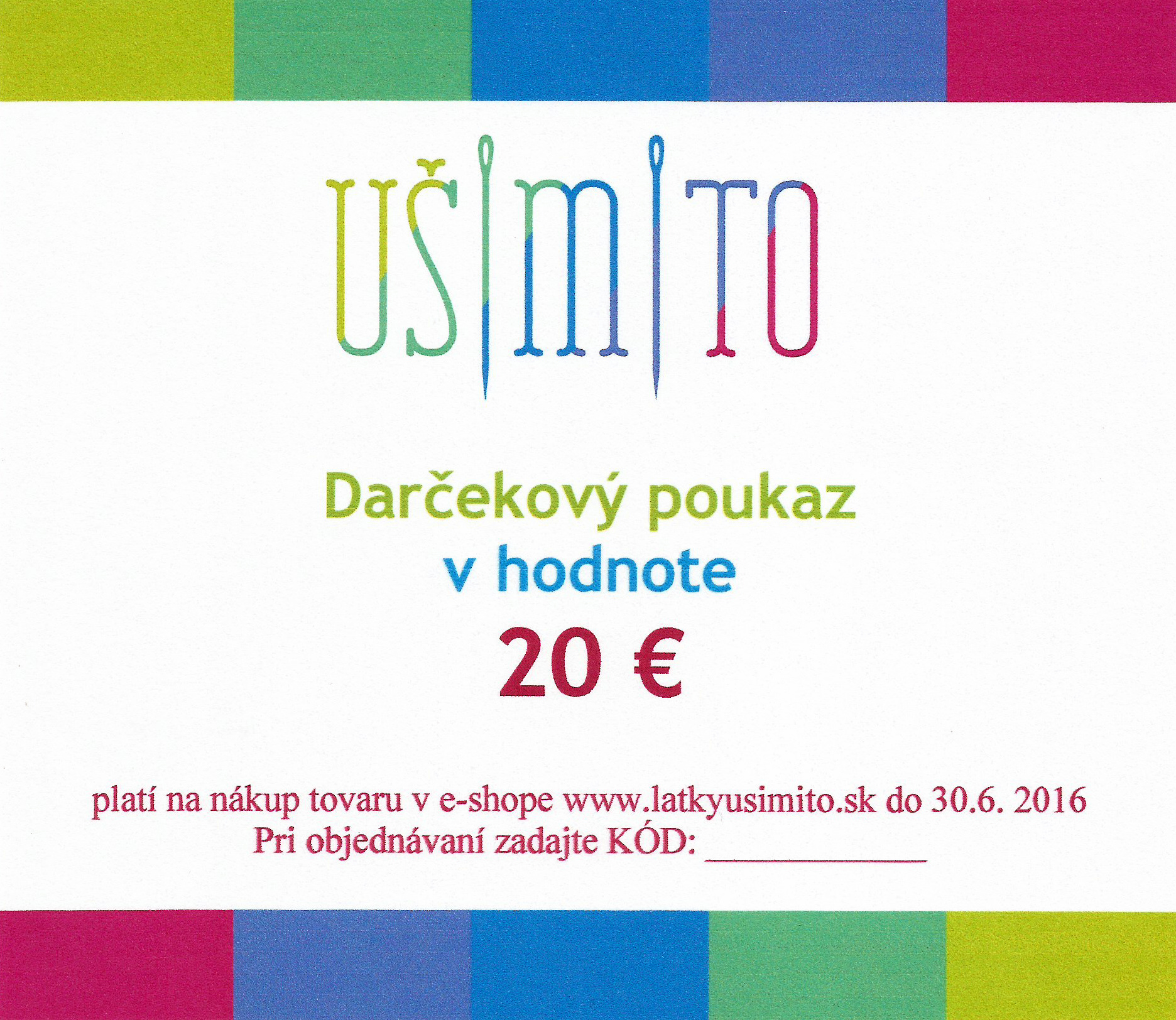 Darčekový poukaz 20 EUR